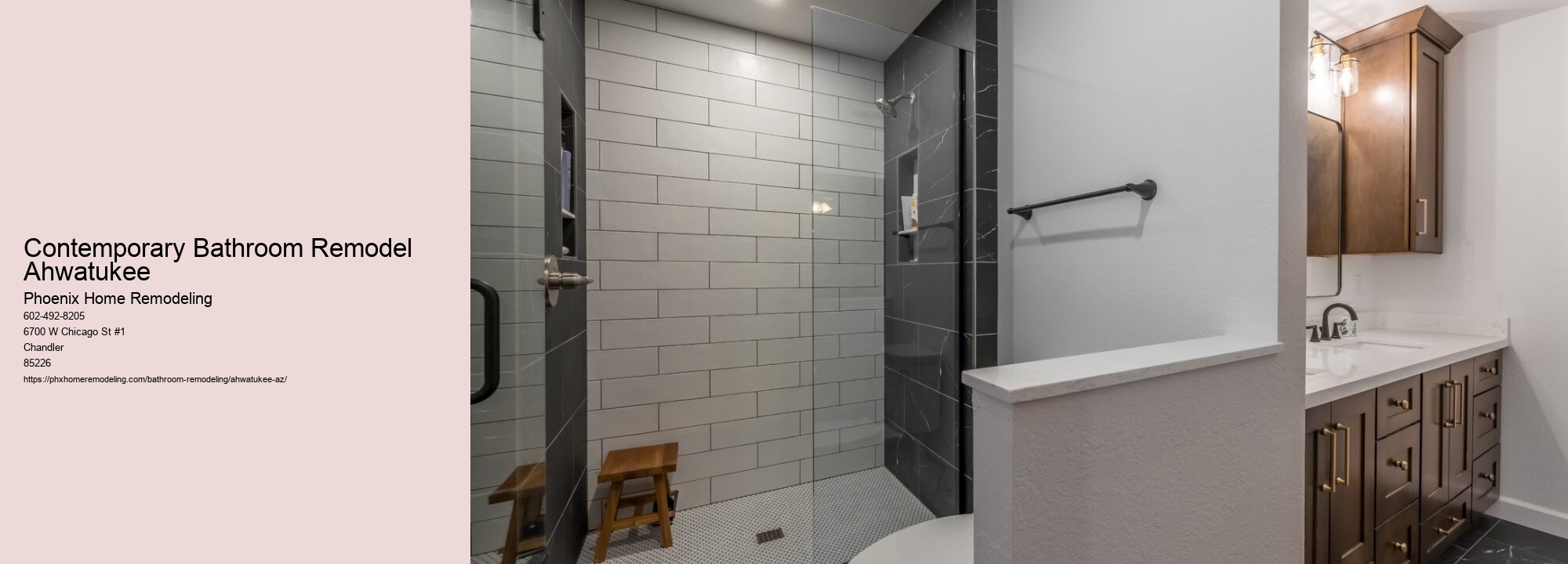 Contemporary Bathroom Remodel Ahwatukee